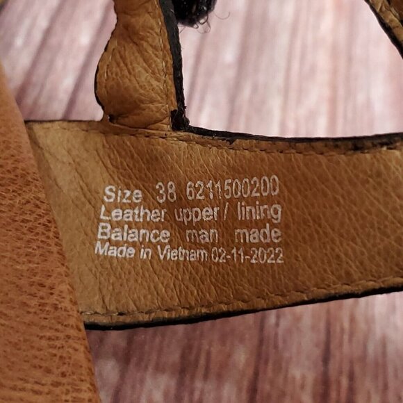 Dansko Size 38 US 7.5-8 Jolene Black Glazed Kid Leather Sandals Gladiator Strap - Picture 15 of 15